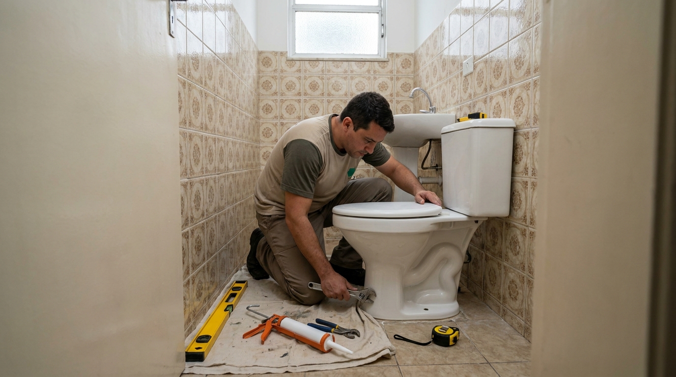 Instalação de vaso sanitário em Jundiaí‑SP
