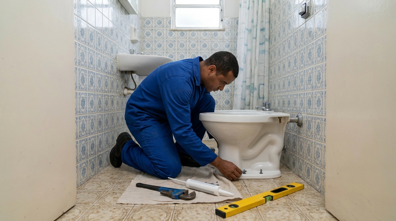 Instalação de vaso sanitário residencial em Jundiaí‑SP