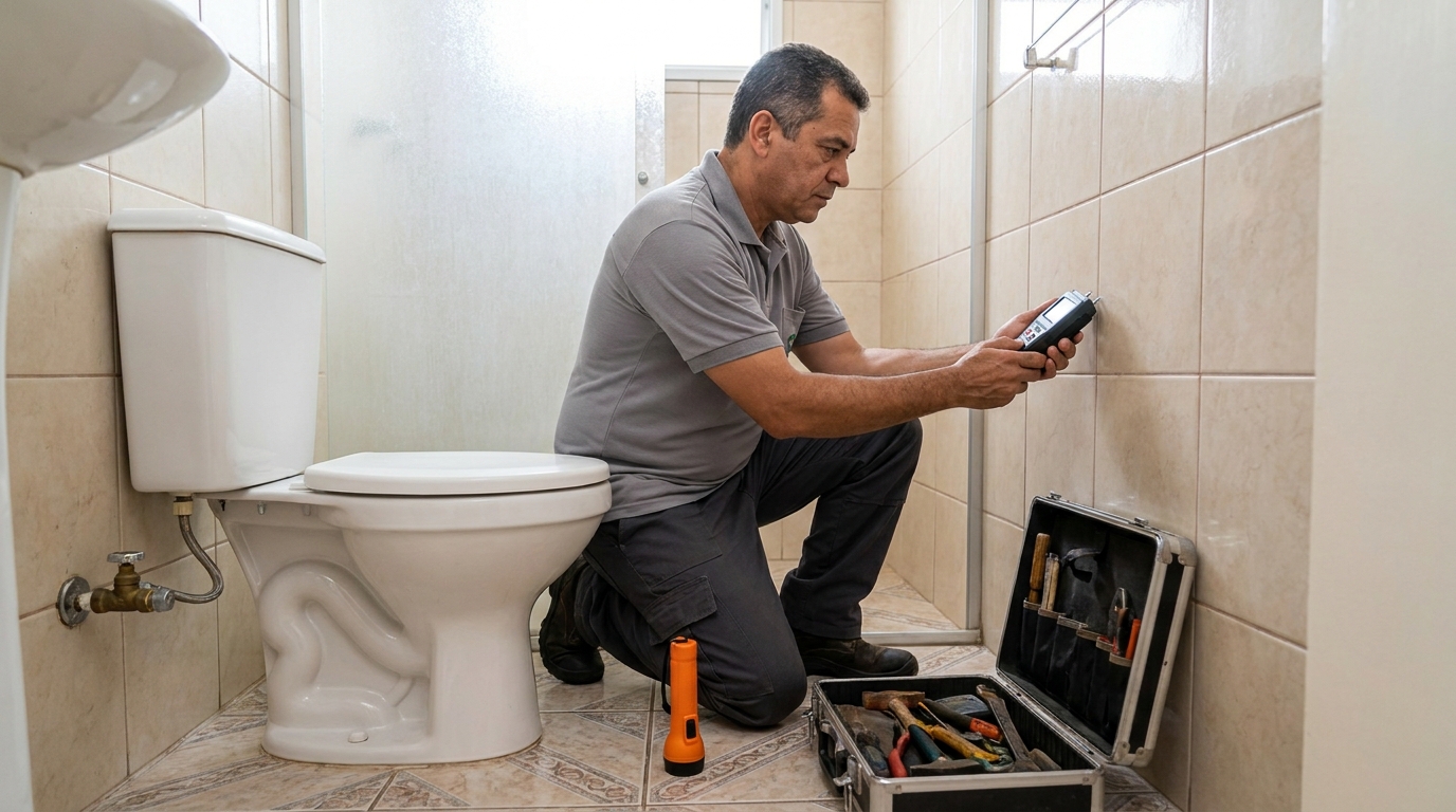Técnico de caça vazamento com detector em Jundiaí‑SP